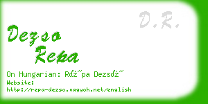 dezso repa business card